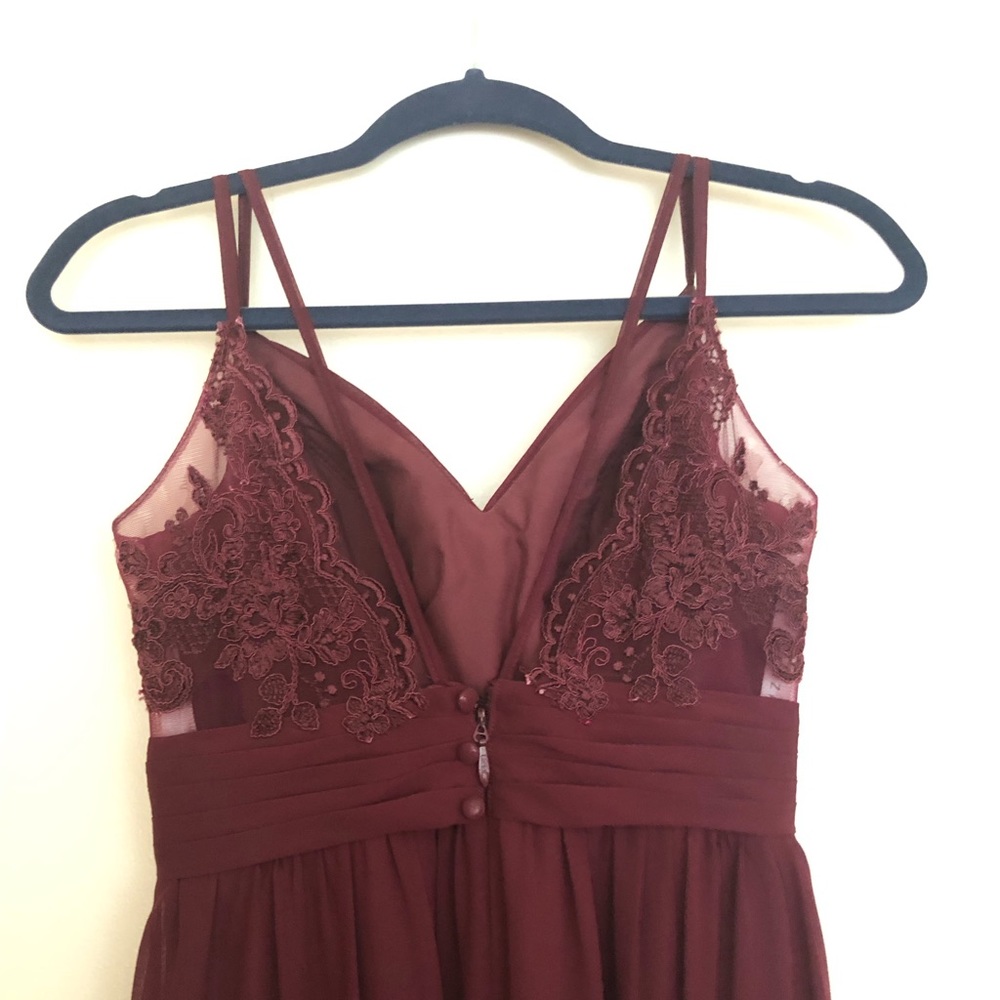 Burgundy Bridesmaid/Prom Dress